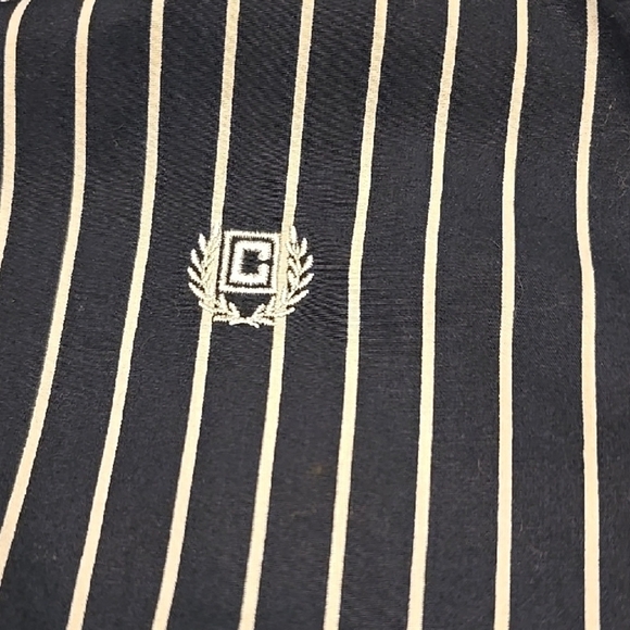Chaps Blue and White Striped Long Sleeve Button Down Shirt XL- Navy - Picture 3 of 5